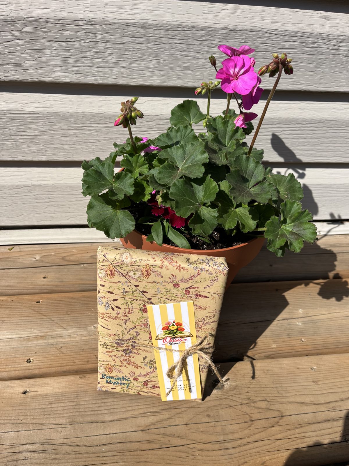 Mother’s Day Geranium Pot with Book